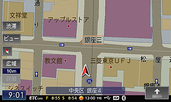 詳細市街地図（10mスケール）表示例