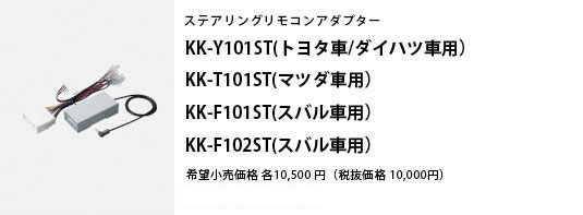 ステアリングリモコンアダプター　KK-Y101ST　希望小売価格10,500円　（税抜価格10,000円）
