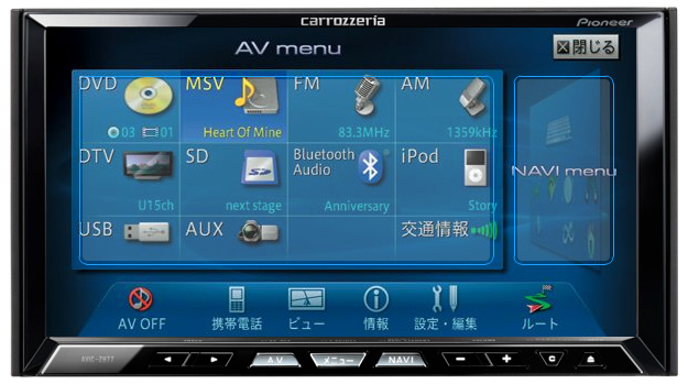 AVIC-ZH77 カロッツェリア カーナビ-