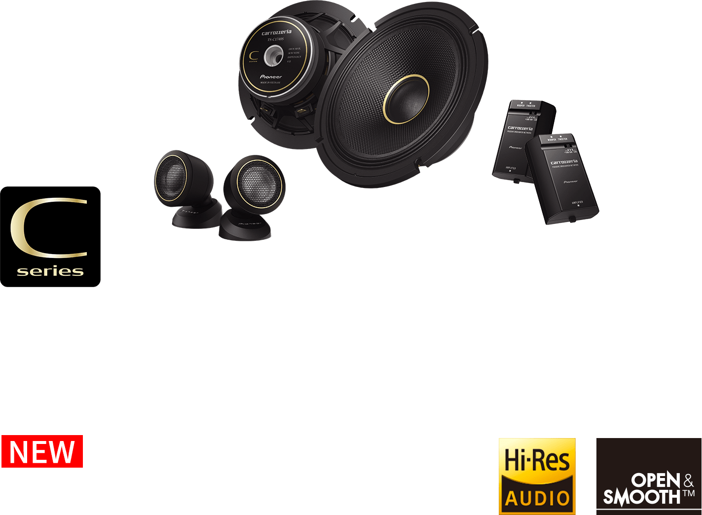 17cm/16cmセパレート2 ウェイスピーカー TS-C1740S/C1746S/C1640S