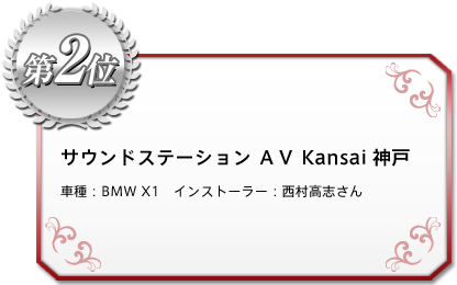 サウンドステーション ＡＶ　Kansai　神戸 車種：BMW X1　インストーラー：西村高志さん
