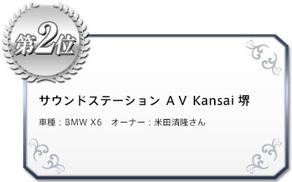 サウンドステーション ＡＶ　Kansai　堺 車種：BMW X6   オーナー：米田　清隆さん
