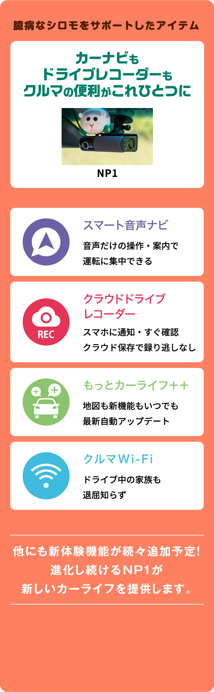 臆病なシロモをサポートしたアイテム