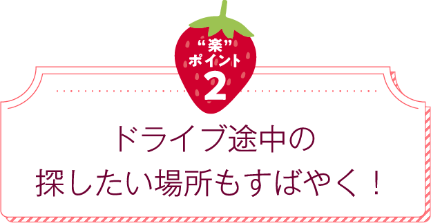 行きたい場所へ迷わず行ける！