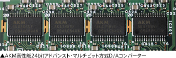 AKM高性能24bitアドバンスト・マルチビット方式D/Aコンバーター
