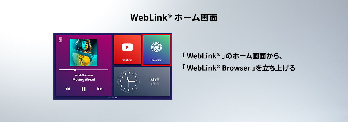 WebLink®ホーム画面