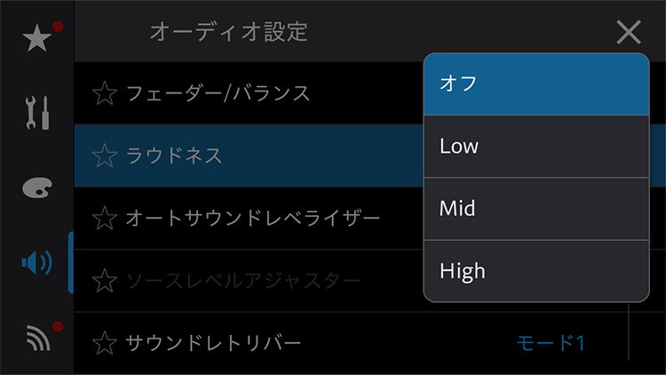 3モード・セレクタブルラウドネス