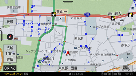 一方通行表示例（100mスケール）