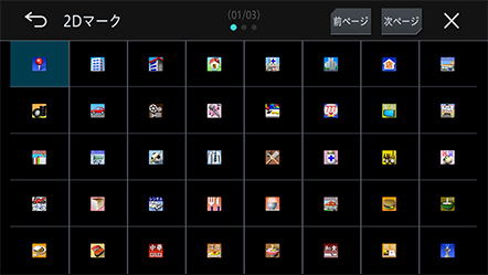 2Dランドマーク一覧表示例