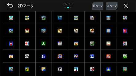 2Dランドマーク一覧表示例