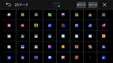 2Dランドマーク一覧表示例