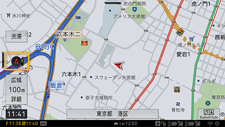 ノースアップ表示例