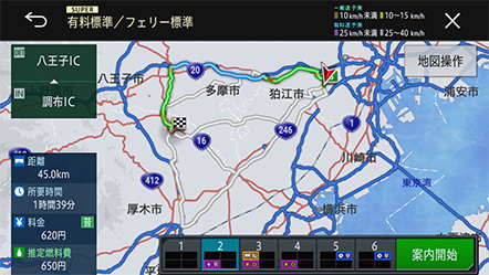 6ルート地図表示