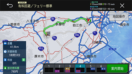 6ルート地図表示