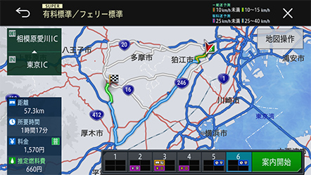 6ルート地図表示