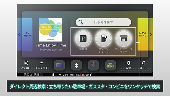 「お出かけからお帰りまで」よく使う検索や機能をスムーズに操作ができる「Doメニュー」