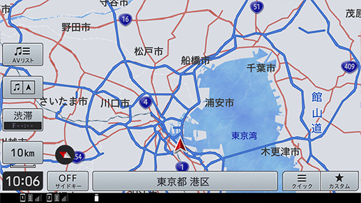 ヘディングアップビュー　10km
