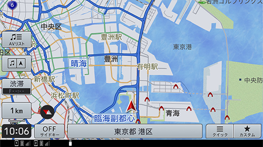 ヘディングアップビュー　1km
