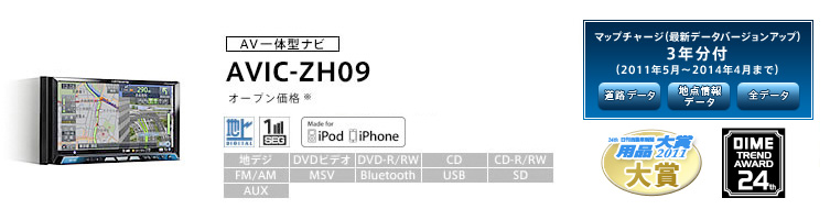 サイバーナビ AVIC-ZH09