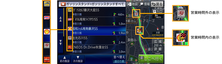 営業時間考慮周辺検索　イメージ