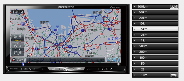 CARROZZERIA AVIC-ZH0007 地図2014年 (N6)iPod対応 - カーナビ