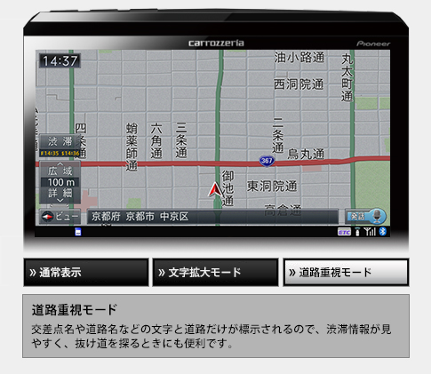 ターゲットマップ　イメージ　道路重視モード