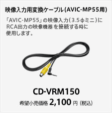 映像入力用変換ケーブル（AVIC-MP55用）