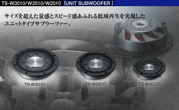 ユニットサブウーファー - TS-W3010/W2510/W2010