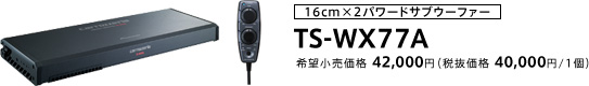 16cm×2パワードサブウーファー TS-WX77A