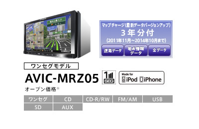 AVIC-MRZ05の写真／スペック
