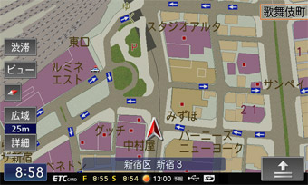 詳細市街地図（25mスケール）表示例