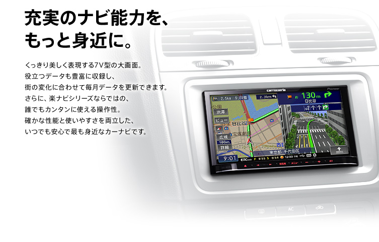 carrozzeria カーナビ　楽NAVI AVIC-MRZ07Ⅱ