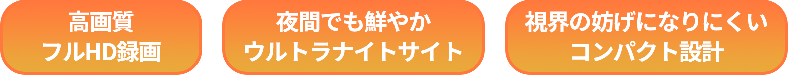 圧倒的高精細4K画質／夜間でも鮮やかウルトラナイトサイト／大画面3インチ モニター／いつでも安心駐車監視機能※