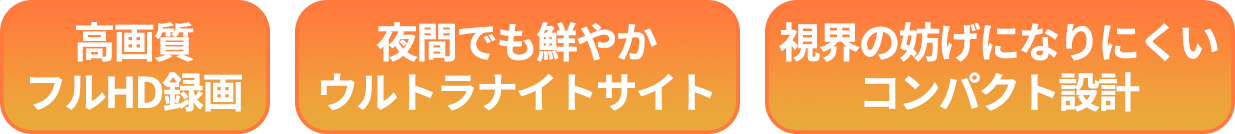 圧倒的高精細4K画質／夜間でも鮮やかウルトラナイトサイト／大画面3インチ モニター／いつでも安心駐車監視機能※