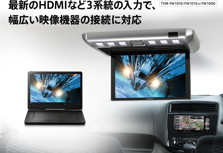 最新HDMIなど3系統の接続で、幅広い映像機器に対応