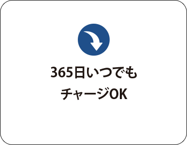 365日いつでもチャージOK