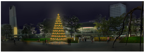 六本木ヒルズのクリスマスイルミネーションに有機EL照明パネル「VELVE」™が採用されました