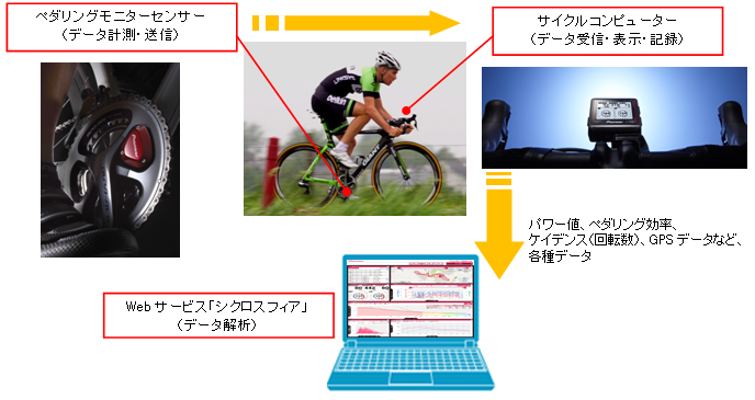 多くのサイクルアスリートから支持されているクランクに対応した