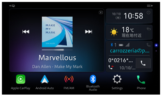 大画面9.25インチApple CarPlay AndroidAuto対応