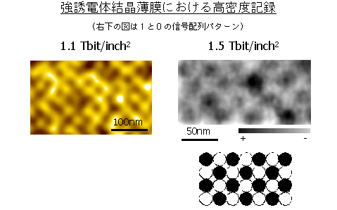 強誘電体結晶薄膜における高密度記録
