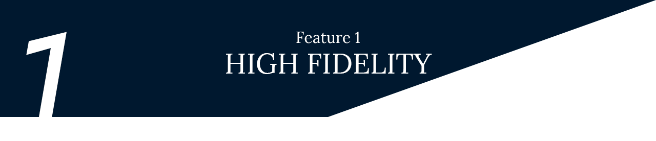 Feature 1 - HIGH FIDELITY