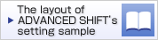 The layout of ADVANCED SHIFT's setting sample