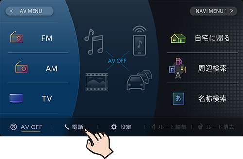 電話帳を呼び出して電話をかける 電話のかけかた Iphone スマートフォン その他の機能 機器 Avic Rq911 Avic Rl911 Avic Rw911 Avic Rz911 Avic Rl811 D Avic Rw811 D Avic Rz811 D Avic Rl711 Avic Rw711 Avic Rz711用ユーザーズガイド パイオニア株式 会社