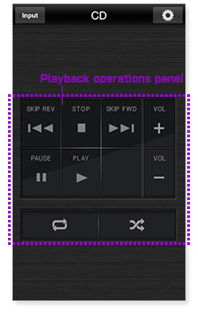 Playback operation screen